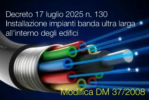 Decreto 17 luglio 2025 n. 130 / Installazione impianti banda UL edifici - Modifica DM 37/2008